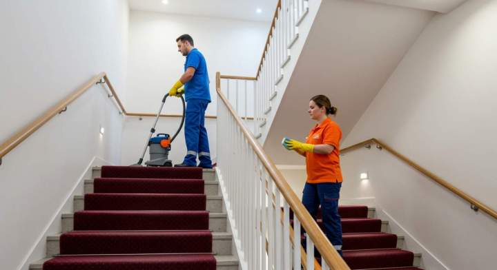 Maintien de la propreté des parties communes de copropriétés.